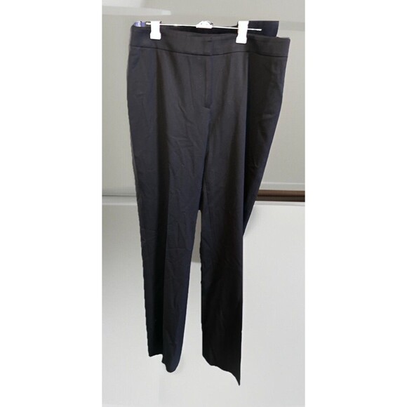 Lafayette 148 Barrow Black Peated Wool Dress Pants Trousers Size 6 - Picture 1 of 7